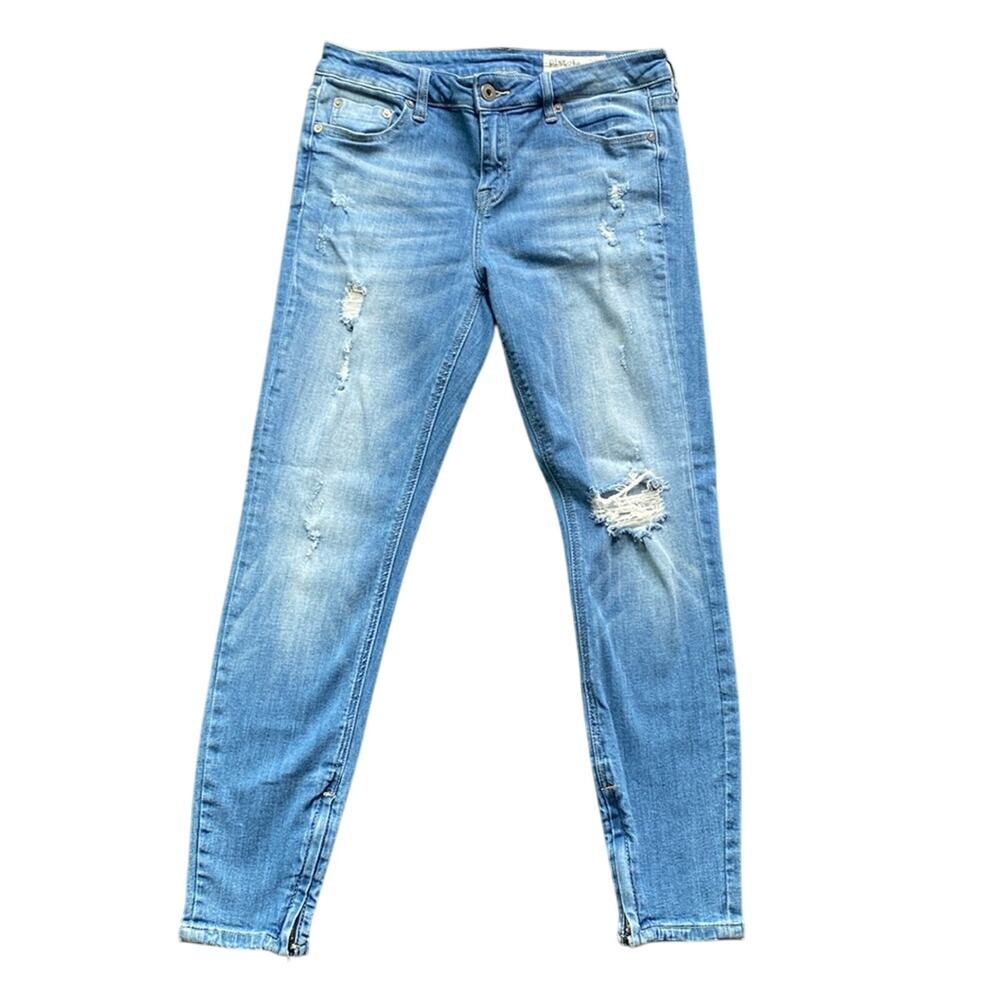 PISTOLA Skinny Jean Womens Sz 28 Distressed Blue Classic